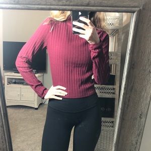 Express mock cropped sweater
